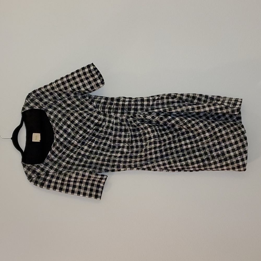Maeve by Anthropologie Checkered Short Sleeve Dress